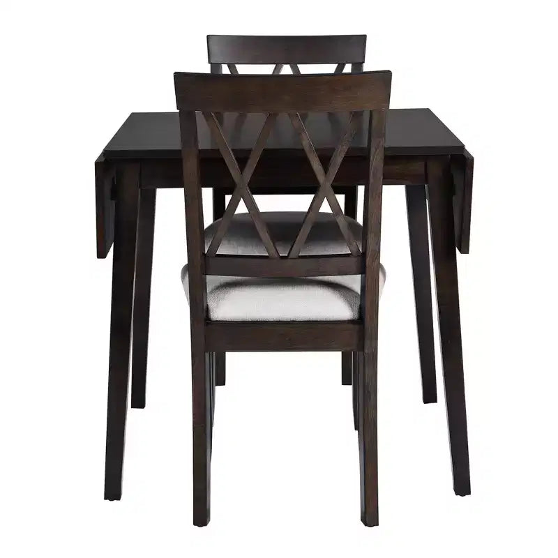 Ensemble table à manger pliable avec 4 chaises rembourrées, design extensible, pour salles à manger compactes