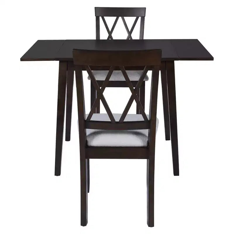 Ensemble table à manger pliable avec 4 chaises rembourrées, design extensible, pour salles à manger compactes