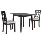 Ensemble table à manger pliable avec 4 chaises rembourrées, design extensible, pour salles à manger compactes
