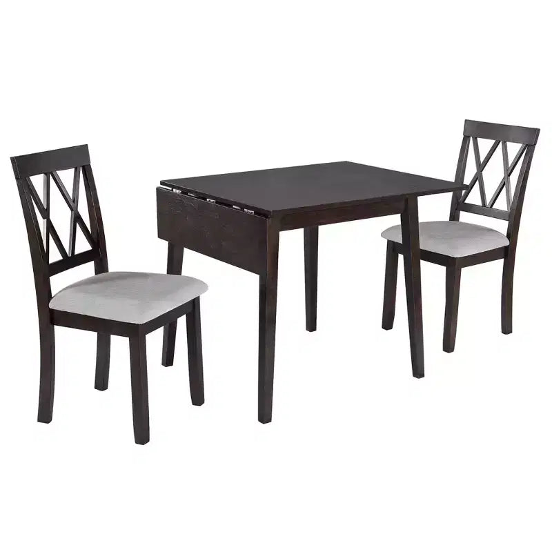 Ensemble table à manger pliable avec 4 chaises rembourrées, design extensible, pour salles à manger compactes