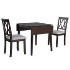 Ensemble table à manger pliable avec 4 chaises rembourrées, design extensible, pour salles à manger compactes