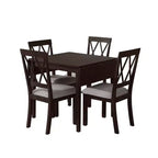 Ensemble table à manger pliable avec 4 chaises rembourrées, design extensible, pour salles à manger compactes