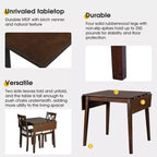Ensemble table à manger pliable avec 4 chaises rembourrées, design extensible, pour salles à manger compactes