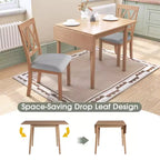 Ensemble table à manger pliable avec 4 chaises rembourrées, design extensible, pour salles à manger compactes