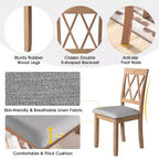 Ensemble table à manger pliable avec 4 chaises rembourrées, design extensible, pour salles à manger compactes