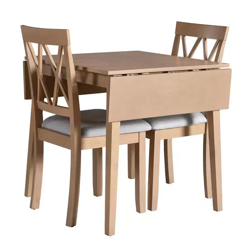Ensemble table à manger pliable avec 4 chaises rembourrées, design extensible, pour salles à manger compactes