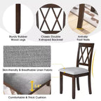 Ensemble table à manger pliable avec 4 chaises rembourrées, design extensible, pour salles à manger compactes