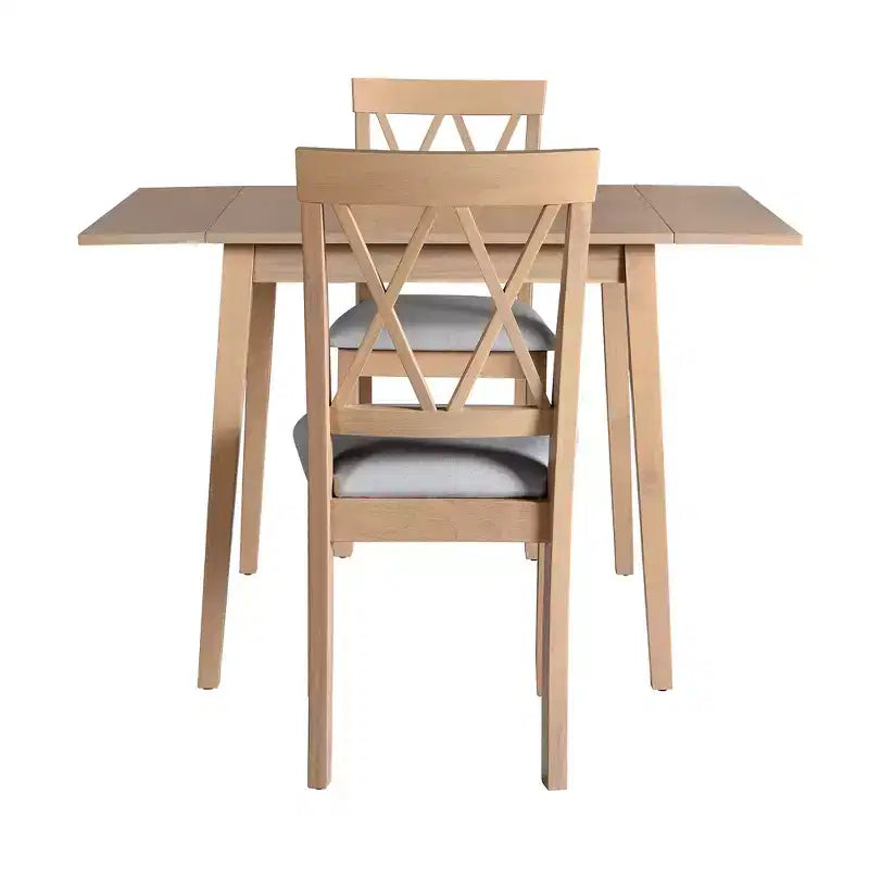 Ensemble table à manger pliable avec 4 chaises rembourrées, design extensible, pour salles à manger compactes
