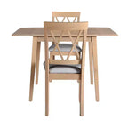 Ensemble table à manger pliable avec 4 chaises rembourrées, design extensible, pour salles à manger compactes