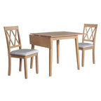 Ensemble table à manger pliable avec 4 chaises rembourrées, design extensible, pour salles à manger compactes