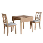 Ensemble table à manger pliable avec 4 chaises rembourrées, design extensible, pour salles à manger compactes