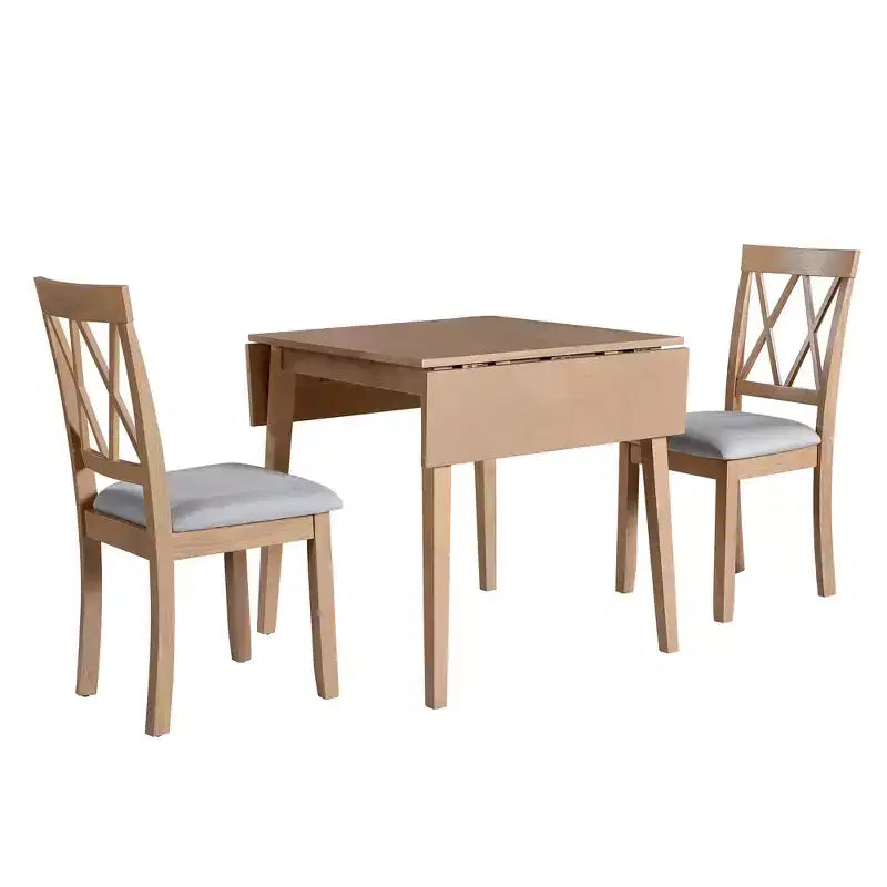 Ensemble table à manger pliable avec 4 chaises rembourrées, design extensible, pour salles à manger compactes