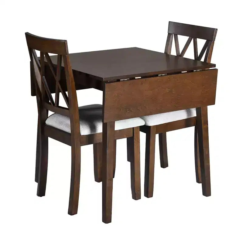 Ensemble table à manger pliable avec 4 chaises rembourrées, design extensible, pour salles à manger compactes