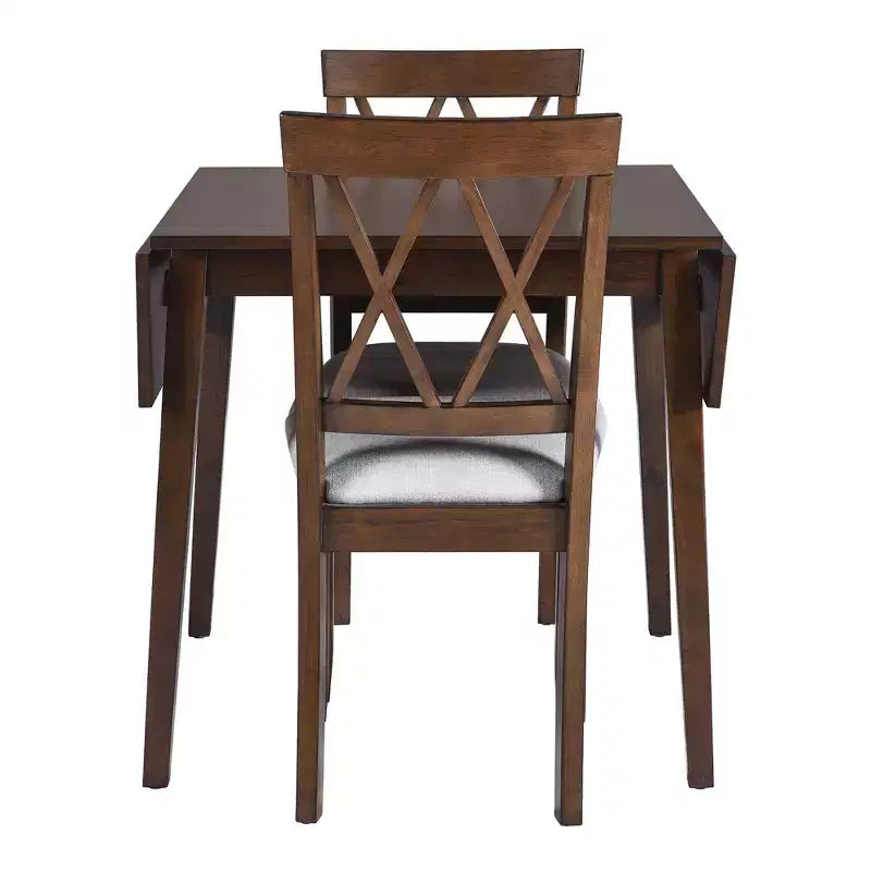 Ensemble table à manger pliable avec 4 chaises rembourrées, design extensible, pour salles à manger compactes
