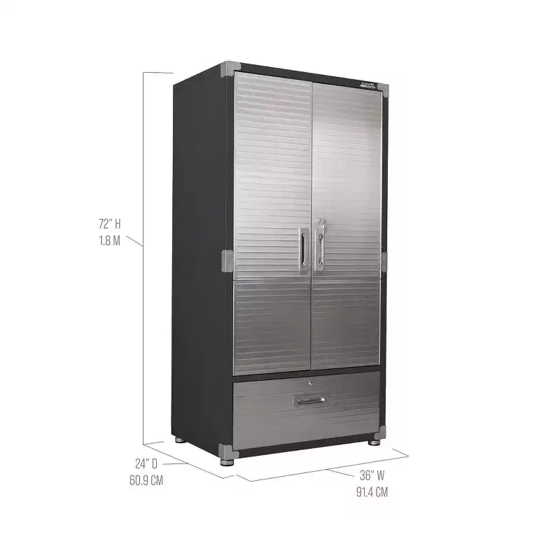 Armoire de rangement Seville Classics UltraHD avec tiroir inférieur, 36 L x 24 P x 72 H
