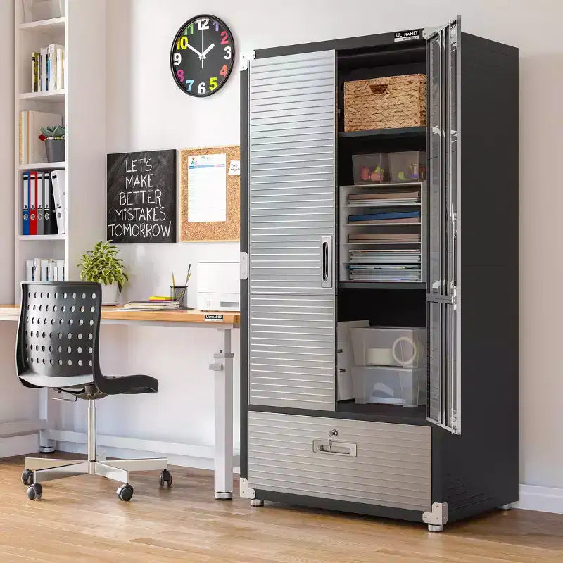 Armoire de rangement Seville Classics UltraHD avec tiroir inférieur, 36 L x 24 P x 72 H
