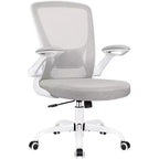 Chaise de bureau ergonomique KERDOM, Chaise d'ordinateur en maille, avec soutien lombaire, accoudoirs rotatifs et réversibles, réglable en hauteur