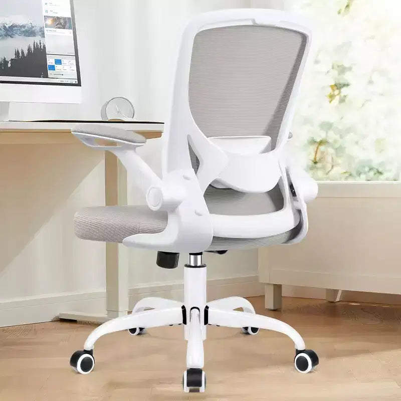 Chaise de bureau ergonomique KERDOM, Chaise d'ordinateur en maille, avec soutien lombaire, accoudoirs rotatifs et réversibles, réglable en hauteur