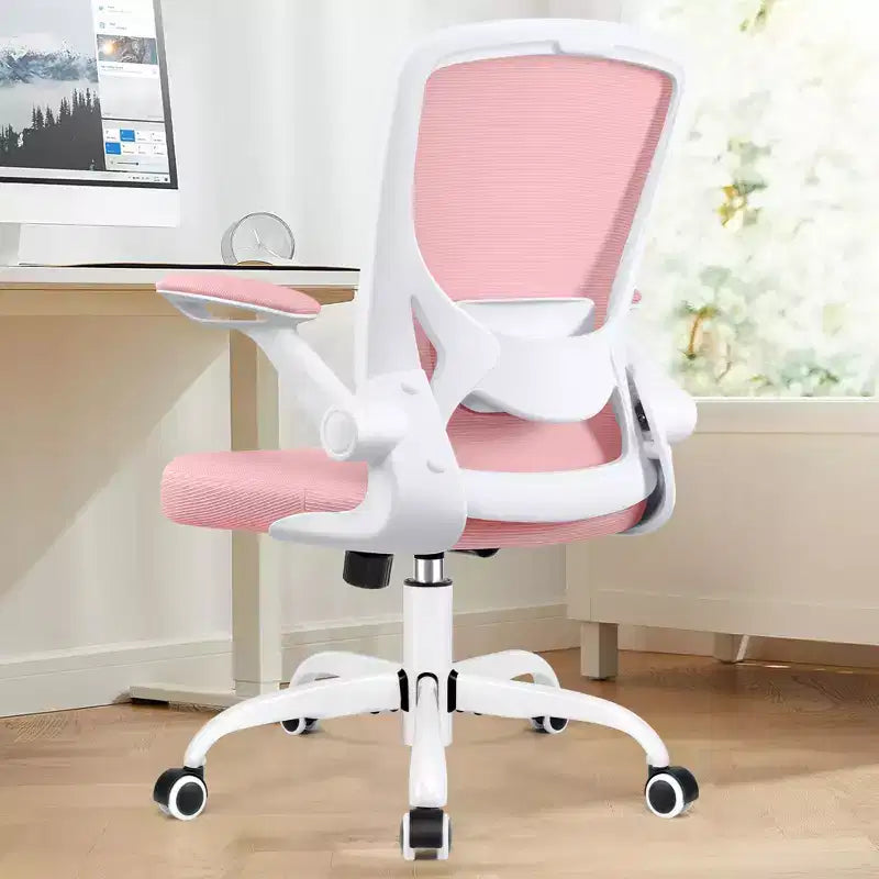 Chaise de bureau ergonomique KERDOM, Chaise d'ordinateur en maille, avec soutien lombaire, accoudoirs rotatifs et réversibles, réglable en hauteur