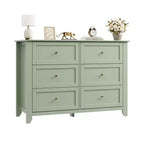 Commode de chambre à 6 tiroirs, commode moderne en MDF avec rangement profond et poignées en métal pour couloir et entrée
