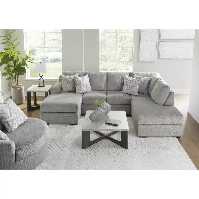 Signature Design by Ashley Sharstorm - Ensemble de tables d'appoint, table basse et 2 tables d'appoint, gris bicolore