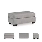 Pouf Avenal Park de Signature Design by Ashley, revêtement en polyester texturé, gris flanelle