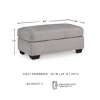 Pouf Avenal Park de Signature Design by Ashley, revêtement en polyester texturé, gris flanelle