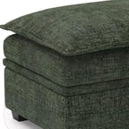 Ottoman de rangement en chenille noire 30 pouces