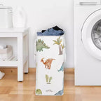 Sweet Jojo Designs Panier à linge pliable pour garçon avec poignées Motif dinosaure aquarelle multicolore