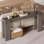 Table d'appoint de salon de 70,9 pouces, une table de console longue et étroite de style campagnard, adaptée aux entrées, couloirs, facile à assembler.