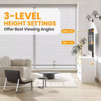Meuble TV avec support et 6 tiroirs de rangement pour téléviseurs de 32/45/55/65/75/80 pouces, centre de divertissement noir pour chambre à coucher, salon, tables de console multimédia en bois