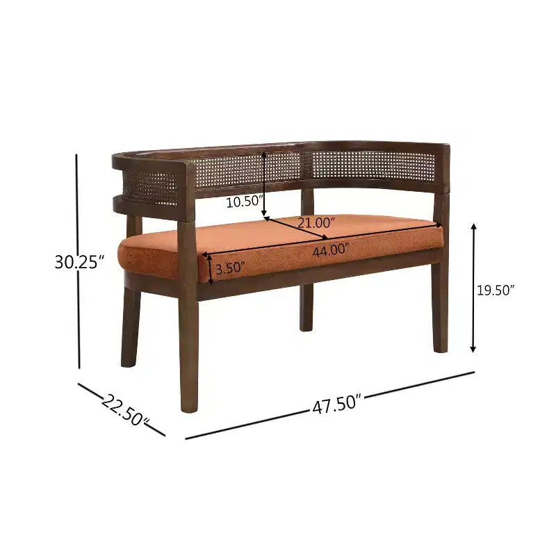 Canapé Christopher Knight Home Shigeo 47,5, en bouclette, en bois d'hévéa, style ferme