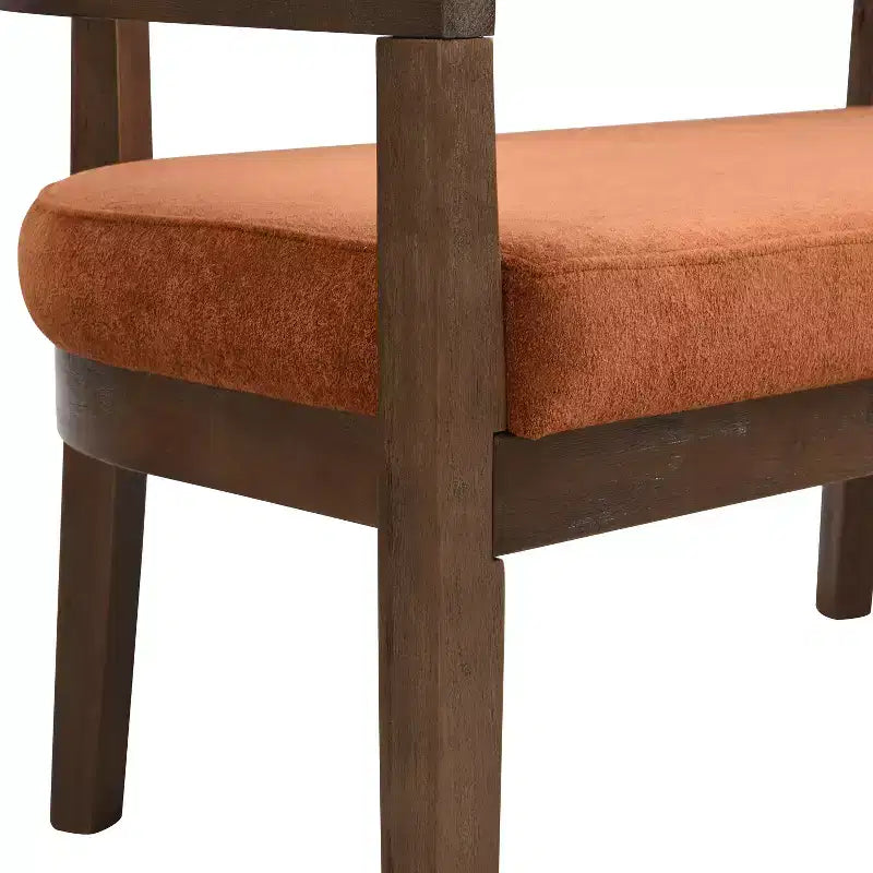 Canapé Christopher Knight Home Shigeo 47,5, en bouclette, en bois d'hévéa, style ferme