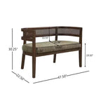 Canapé Christopher Knight Home Shigeo 47,5, en bouclette, en bois d'hévéa, style ferme