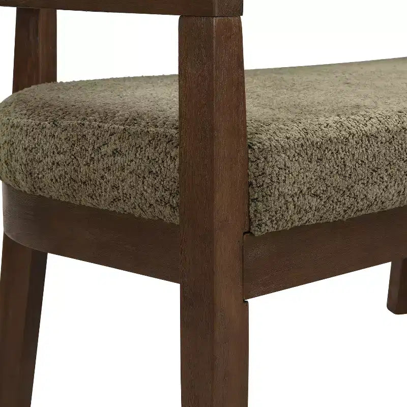 Canapé Christopher Knight Home Shigeo 47,5, en bouclette, en bois d'hévéa, style ferme