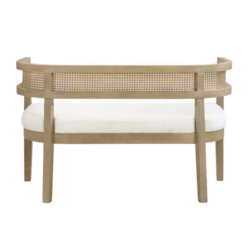 Canapé Christopher Knight Home Shigeo 47,5, en bouclette, en bois d'hévéa, style ferme
