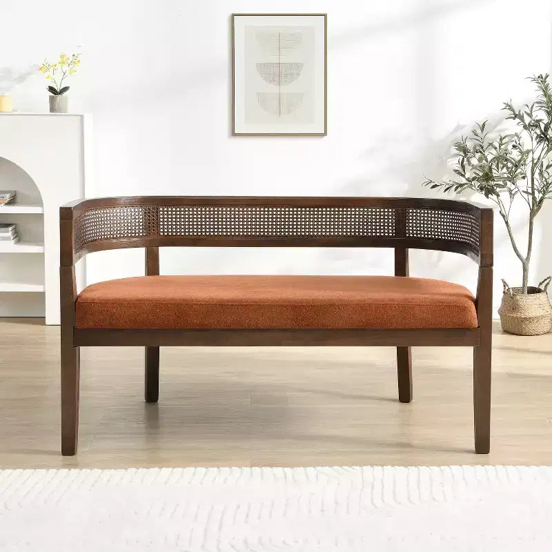Canapé Christopher Knight Home Shigeo 47,5, en bouclette, en bois d'hévéa, style ferme