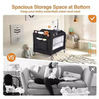 Lit Cododo Bébé Karl Home 5 en 1 avec Table à Langer, Noir