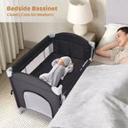 Lit Cododo Bébé Karl Home 5 en 1 avec Table à Langer, Noir