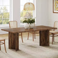 Lantine 63-Inch Farmhouse Dining Table for 4-6 People, Rectangle Wooden Kitchen Table with Heavy Duty Legs for Dining Room, Kitchen, Vintage Brown