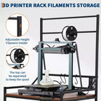 Support amélioré 3-en-1 double pour imprimante 3D avec rangement et hub d'alimentation | Station de travail mobile pour studio et atelier organisés | Table ultime pour imprimante 3D