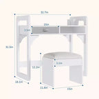 Ensemble bureau et chaise pour enfants, bureau d'étude pour garçons et filles, table d'écriture en bois pour enfants avec tiroirs en tissu et porte-stylo
