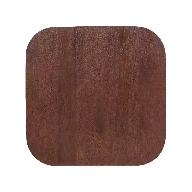 Table à manger carrée JVNOXK de 35 pouces, design minimaliste avec pieds fuselés évasés vers l'extérieur, parfaite pour les réunions de famille. Noyer