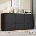 Tall Modern 9-Drawer Wooden Dresser,Deep-Storage Closet & Large Wide-Top Chest for Bedroom, Living Room, Hallway, Kids Room
