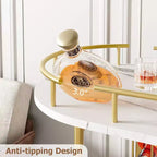 Dessertes de bar avec étagères de rangement à 4 niveaux, chariots de service de bar mobiles sur roulettes avec porte-bouteilles et porte-verres pour cuisine, salle à manger, salon.