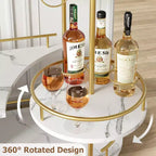 Dessertes de bar avec étagères de rangement à 4 niveaux, chariots de service de bar mobiles sur roulettes avec porte-bouteilles et porte-verres pour cuisine, salle à manger, salon.