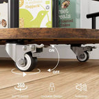 Dessertes de bar avec étagères de rangement à 4 niveaux, chariots de service de bar mobiles sur roulettes avec porte-bouteilles et porte-verres pour cuisine, salle à manger, salon.