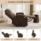 Fauteuil inclinable releveur surdimensionné, aide à la station debout, 2 porte-gobelets, pour salon