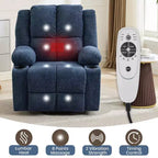 Fauteuil inclinable releveur surdimensionné, aide à la station debout, 2 porte-gobelets, pour salon