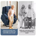 Fauteuil inclinable releveur surdimensionné, aide à la station debout, 2 porte-gobelets, pour salon